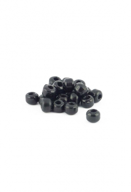 Crow Beads schwarz 9 mm Glasperlen